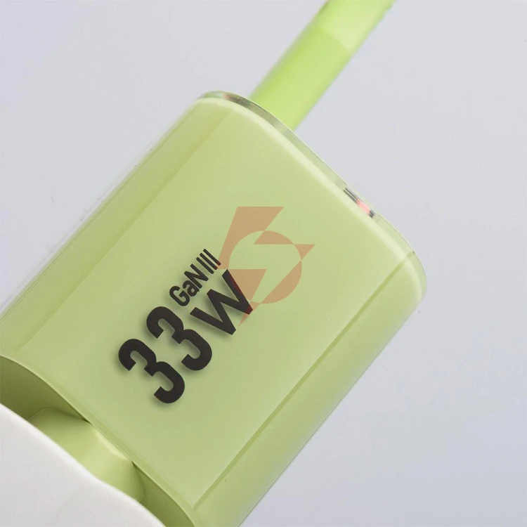 Ładowarka sieciowa forcell f-energy gan iii vt-41 33 w 1x usb-c 1x usb-a pd 3.0 qc 4.0 zielona