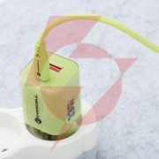 Ładowarka sieciowa forcell f-energy gan iii vt-41 33 w 1x usb-c 1x usb-a pd 3.0 qc 4.0 zielona