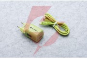 Ładowarka sieciowa forcell f-energy gan iii vt-41 33 w 1x usb-c 1x usb-a pd 3.0 qc 4.0 zielona