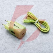 Ładowarka sieciowa forcell f-energy gan iii vt-41 33 w 1x usb-c 1x usb-a pd 3.0 qc 4.0 zielona