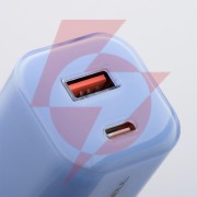 Ładowarka sieciowa forcell f-energy gan iii vt-41 33 w 1x usb-c 1x usb-a pd 3.0 qc 4.0 niebieska