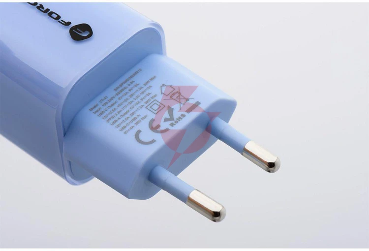 Ładowarka sieciowa forcell f-energy gan iii vt-41 33 w 1x usb-c 1x usb-a pd 3.0 qc 4.0 niebieska