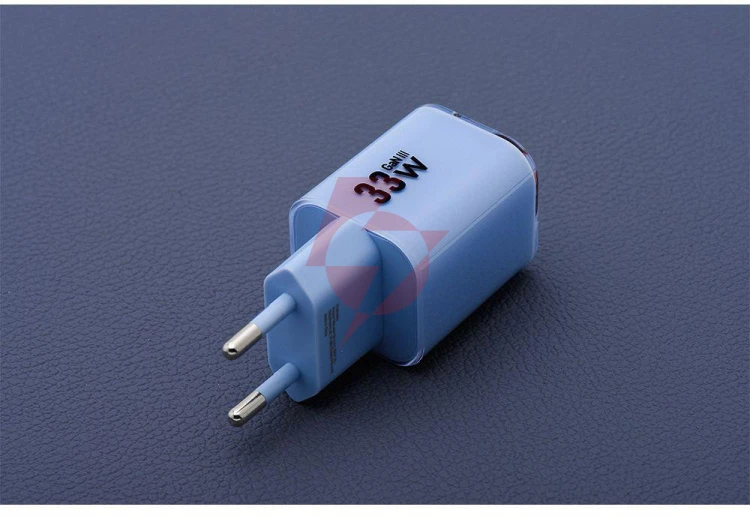 Ładowarka sieciowa forcell f-energy gan iii vt-41 33 w 1x usb-c 1x usb-a pd 3.0 qc 4.0 niebieska