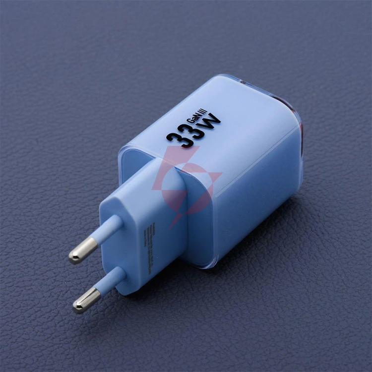 Ładowarka sieciowa forcell f-energy gan iii vt-41 33 w 1x usb-c 1x usb-a pd 3.0 qc 4.0 niebieska
