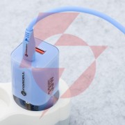 Ładowarka sieciowa forcell f-energy gan iii vt-41 33 w 1x usb-c 1x usb-a pd 3.0 qc 4.0 niebieska