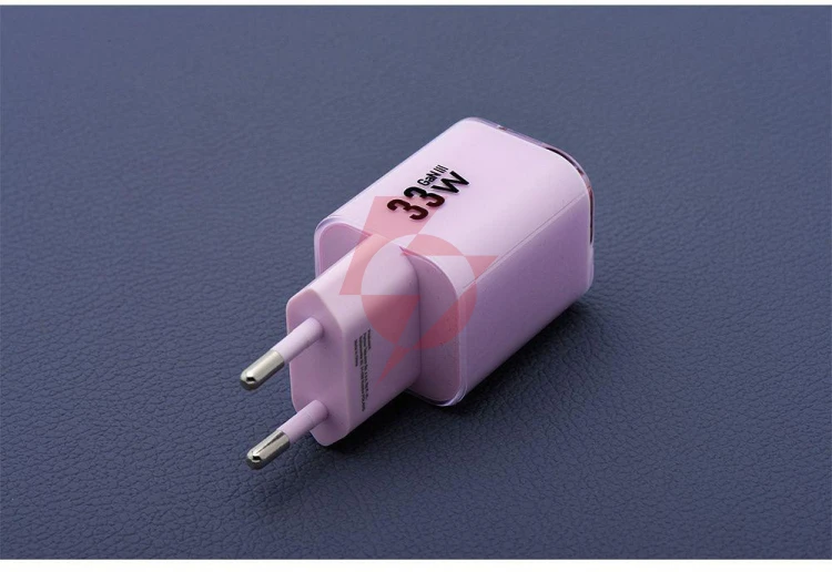 Ładowarka sieciowa forcell f-energy gan iii vt-41 33 w 1x usb-c 1x usb-a pd 3.0 qc 4.0 fioletowa