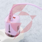 Ładowarka sieciowa forcell f-energy gan iii vt-41 33 w 1x usb-c 1x usb-a pd 3.0 qc 4.0 fioletowa