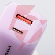 Ładowarka sieciowa forcell f-energy gan iii vt-41 33 w 1x usb-c 1x usb-a pd 3.0 qc 4.0 fioletowa