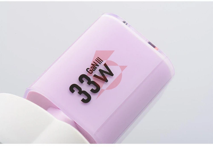 Ładowarka sieciowa forcell f-energy gan iii vt-41 33 w 1x usb-c 1x usb-a pd 3.0 qc 4.0 fioletowa