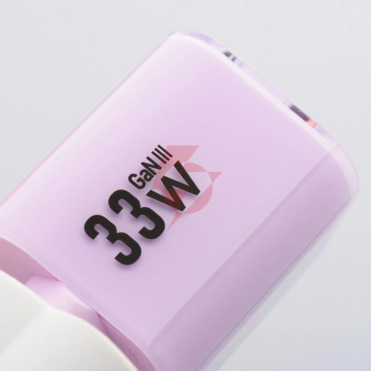 Ładowarka sieciowa forcell f-energy gan iii vt-41 33 w 1x usb-c 1x usb-a pd 3.0 qc 4.0 fioletowa