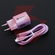 Ładowarka sieciowa forcell f-energy gan iii vt-41 33 w 1x usb-c 1x usb-a pd 3.0 qc 4.0 fioletowa