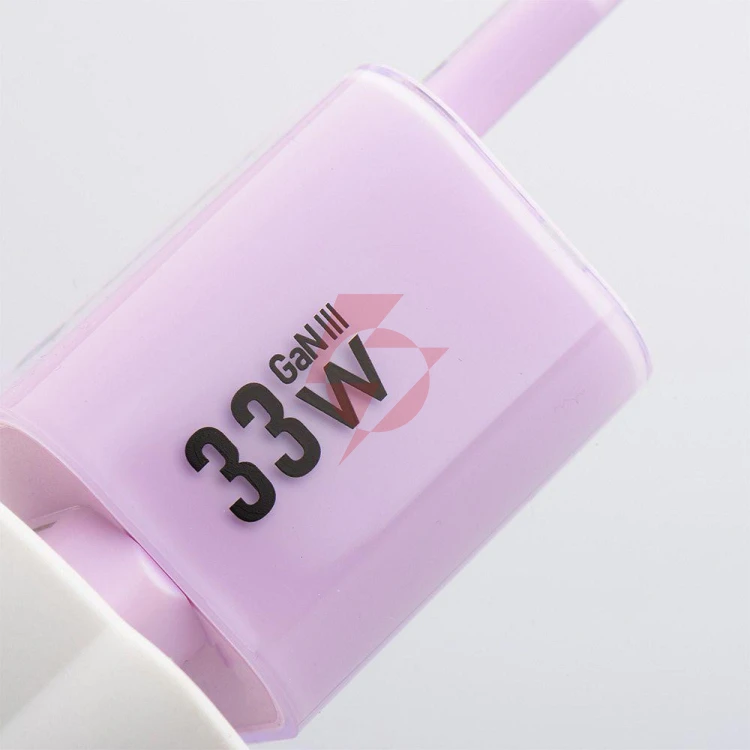 Ładowarka sieciowa forcell f-energy gan iii vt-41 33 w 1x usb-c 1x usb-a pd 3.0 qc 4.0 fioletowa