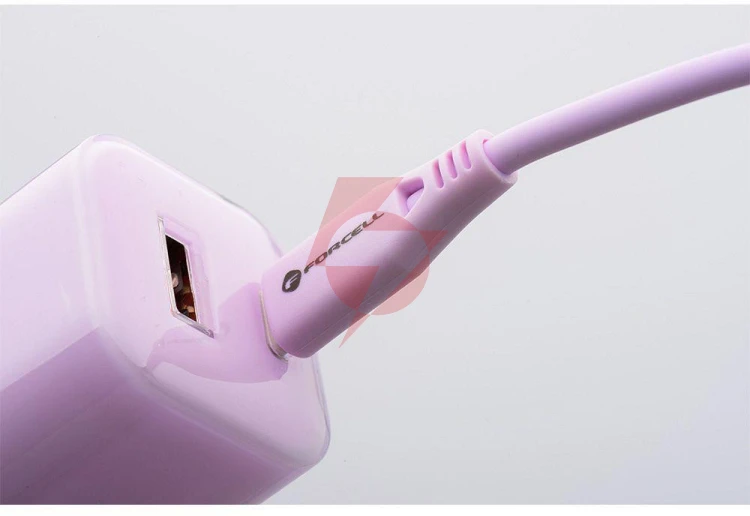 Ładowarka sieciowa forcell f-energy gan iii vt-41 33 w 1x usb-c 1x usb-a pd 3.0 qc 4.0 fioletowa