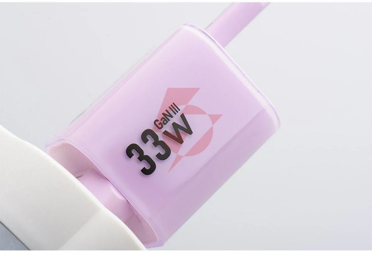 Ładowarka sieciowa forcell f-energy gan iii vt-41 33 w 1x usb-c 1x usb-a pd 3.0 qc 4.0 fioletowa