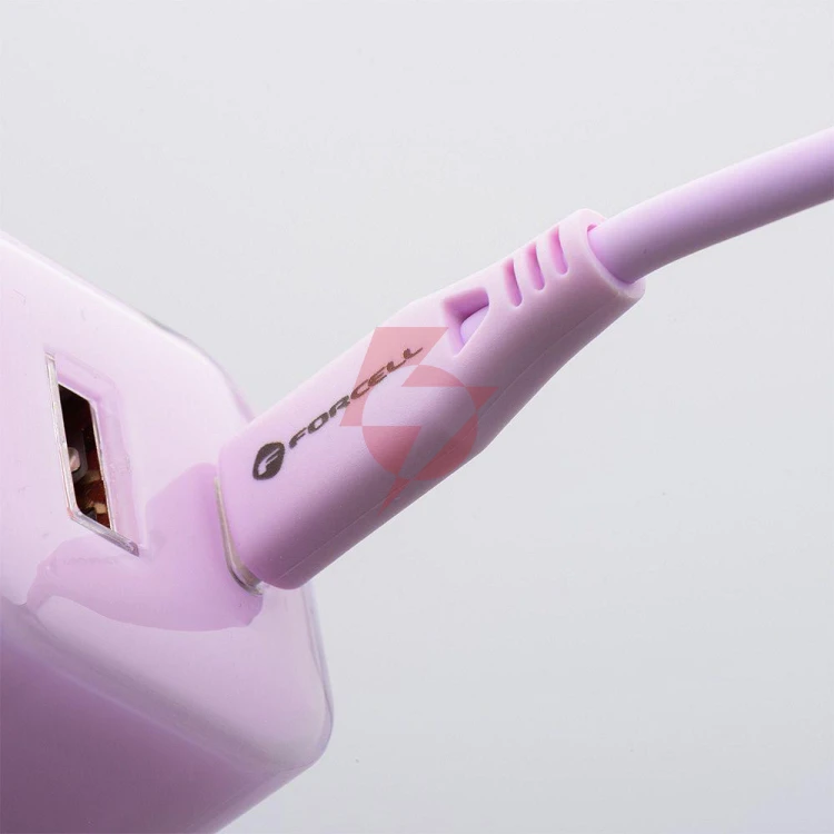 Ładowarka sieciowa forcell f-energy gan iii vt-41 33 w 1x usb-c 1x usb-a pd 3.0 qc 4.0 fioletowa