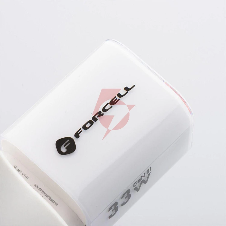 Ładowarka sieciowa forcell f-energy gan iii vt-41 33 w 1x usb-c 1x usb-a pd 3.0 qc 4.0 biała