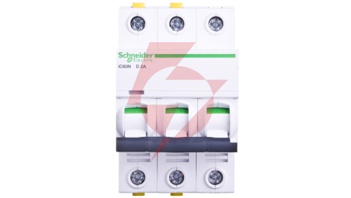 Wyłącznik nadprądowy 3P D 2A 6kA AC iC60N-D2-3 Acti9 A9F05302