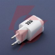 Ładowarka sieciowa forcell f-energy gan iii vt-41 33 w 1x usb-c 1x usb-a pd 3.0 qc 4.0 biała