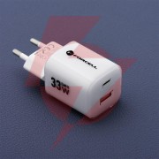 Ładowarka sieciowa forcell f-energy gan iii vt-41 33 w 1x usb-c 1x usb-a pd 3.0 qc 4.0 biała