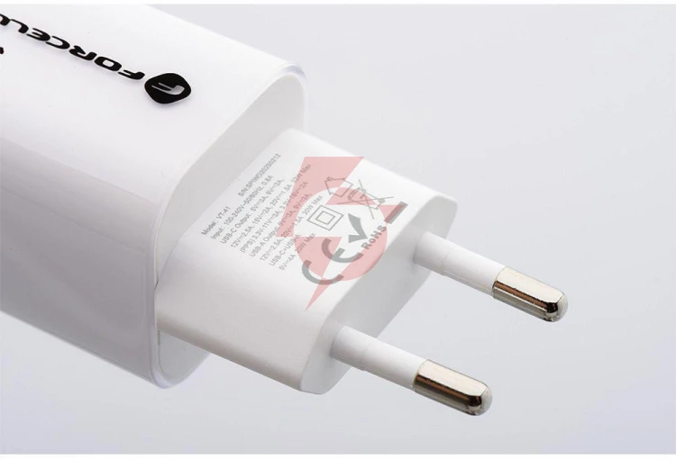 Ładowarka sieciowa forcell f-energy gan iii vt-41 33 w 1x usb-c 1x usb-a pd 3.0 qc 4.0 biała