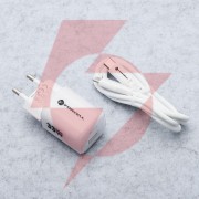 Ładowarka sieciowa forcell f-energy gan iii vt-41 33 w 1x usb-c 1x usb-a pd 3.0 qc 4.0 biała