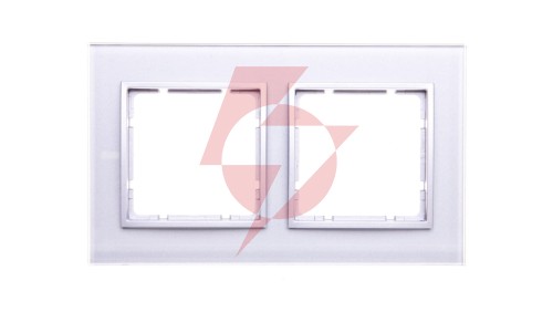 Berker/B.7 Glas Ramka podwójna szkło pozioma szklana aluminium złoty 10126414