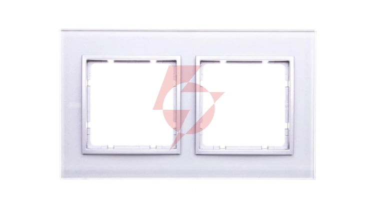 Berker/B.7 Glas Ramka podwójna szkło pozioma szklana aluminium złoty 10126414