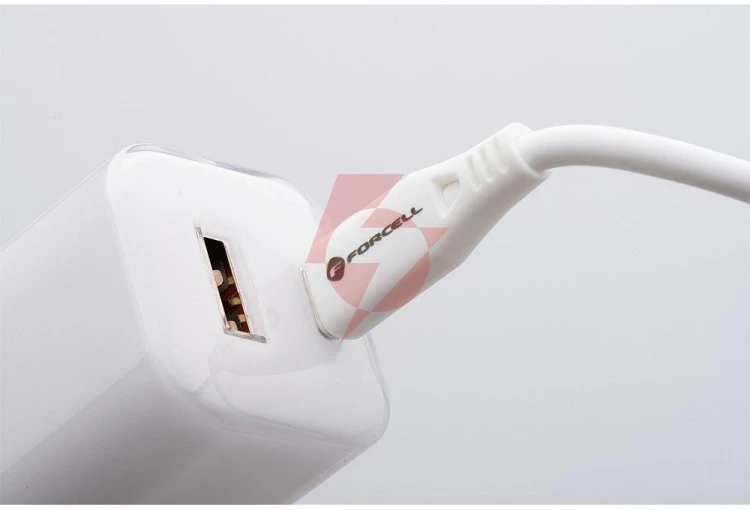 Ładowarka sieciowa forcell f-energy gan iii vt-41 33 w 1x usb-c 1x usb-a pd 3.0 qc 4.0 biała