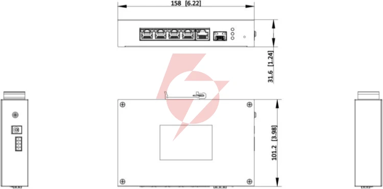 Switch hikvision ds-3t1306p-si/hs