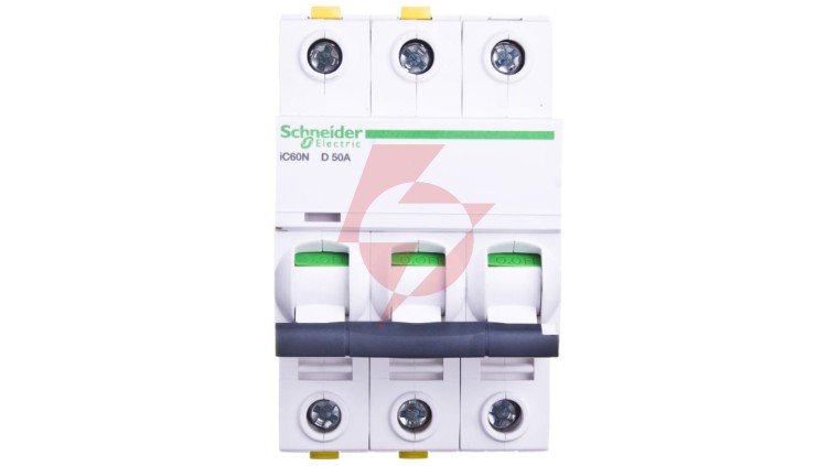 Wyłącznik nadprądowy 3P D 50A 6kA AC iC60N-D50-3 Acti9 A9F05350