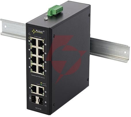 Switch przemysłowy poe pulsar isfg108 (8xpoe, 2xsfp, 2xrj45)