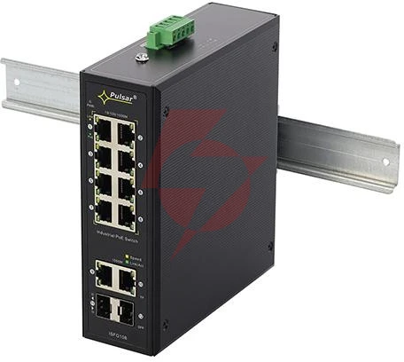 Switch przemysłowy poe pulsar isfg108 (8xpoe, 2xsfp, 2xrj45)