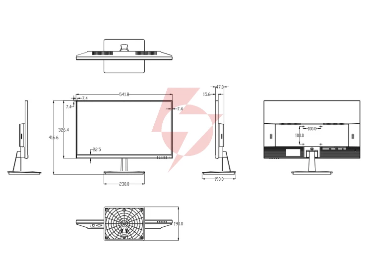 Monitor 24" dahua lm24-h200 5ms hdmi vga vesa 1080p głośnik