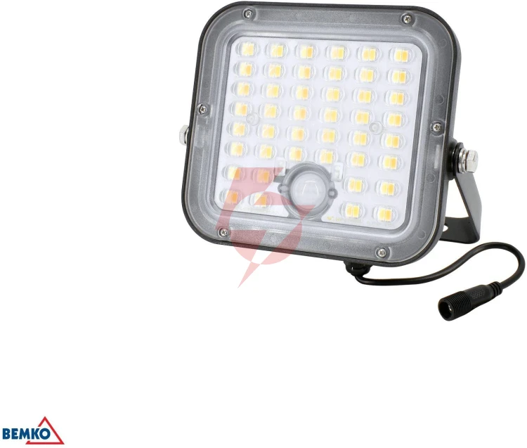 Naświetlacz solarny led bemko solpar 10w 1500lm 3000/4000k ip65 czarny cz. pir