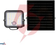 Naświetlacz solarny led bemko solpar 10w 1500lm 3000/4000k ip65 czarny cz. pir