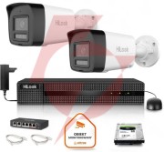 Zestaw monitoringu hilook 2x ipc-b140ha-lu z dyskiem 2tb
