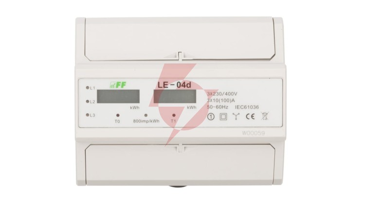 Licznik energii elektrycznej 3-fazowy 100A 230/400V z wyświetlaczem LCD LE-04D