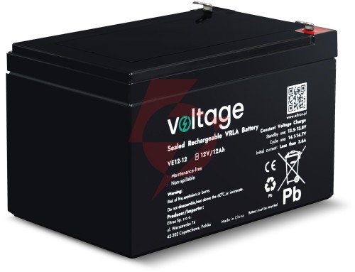 Akumulator agm voltage 12v 12ah ve12-12 (żywotność 6-9 lat)