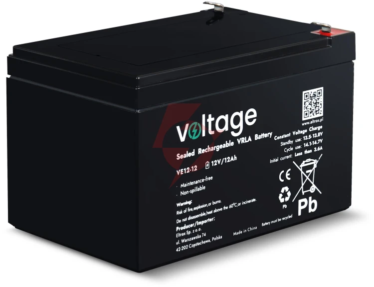 Akumulator agm voltage 12v 12ah ve12-12 (żywotność 6-9 lat)