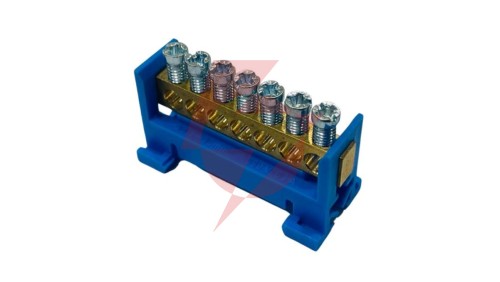 Listwa zaciskowa neutralna N7 kolor niebieski 7x16mm² MAD0007N33