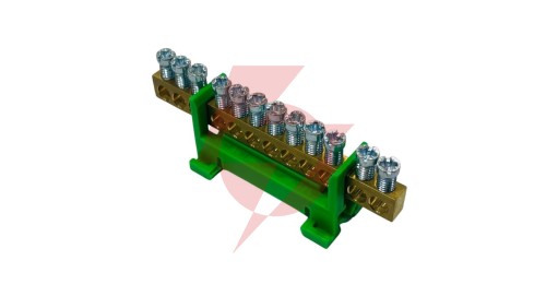 Listwa zaciskowa uziemiająca PE12 kolor zielony 12x16mm² MAD0012G33