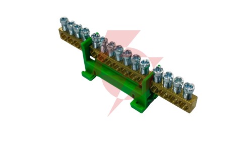 Listwa zaciskowa uziemiająca PE15 kolor zielony 15x16mm² MAD0015G33