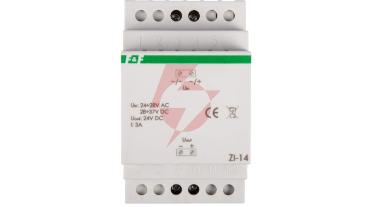 Stabilizator impulsowy we 24-28VAC wy 24VDC 72W 3A ZI-14