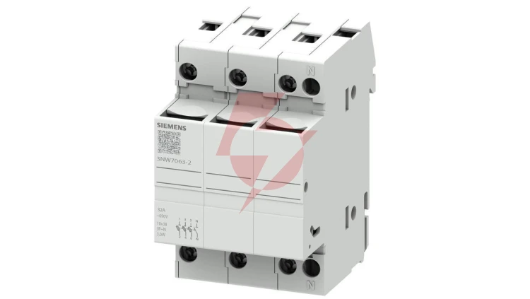 Podstawa bezpiecznikowa do wkładek cylindrycznych 10×38 mm 32A 3P+N 3NW7063-2