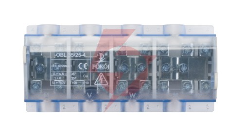 Odgałęźnik instalacyjny 4P OBL 35/25-4 4x35mm2/10x25mm2 szaro-niebieski A13-6248