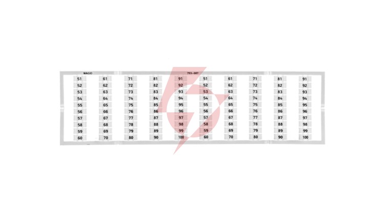 Oznaczniki WMB 2x 51-100 793-607 /5szt./