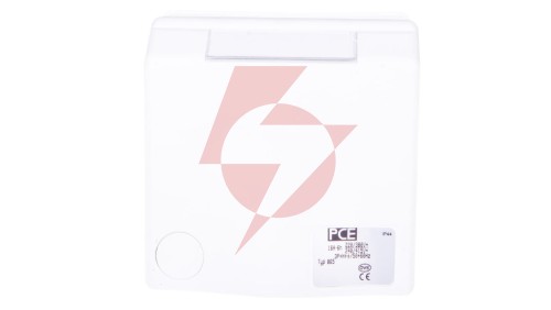 Gniazdo natynkowe przelotowe 16A 5P 400V białe IP44 DESIGN 865-6v