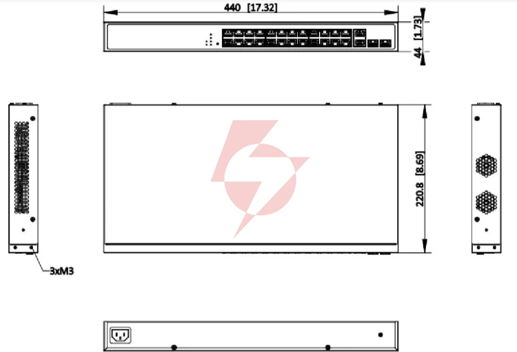 Switch hikvision ds-3e1528hp-si-24p2t2f