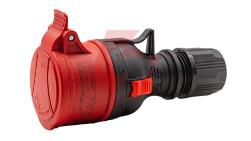 Gniazdo przenośne proste GPP 16/4 TYP B BLACK 921883