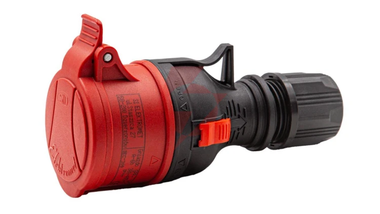 Gniazdo przenośne proste GPP 16/5 TYP B BLACK 921882